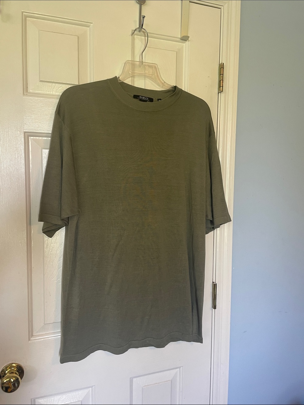 boc Olive Green Crewneck Tee - Short Sleeve Knit